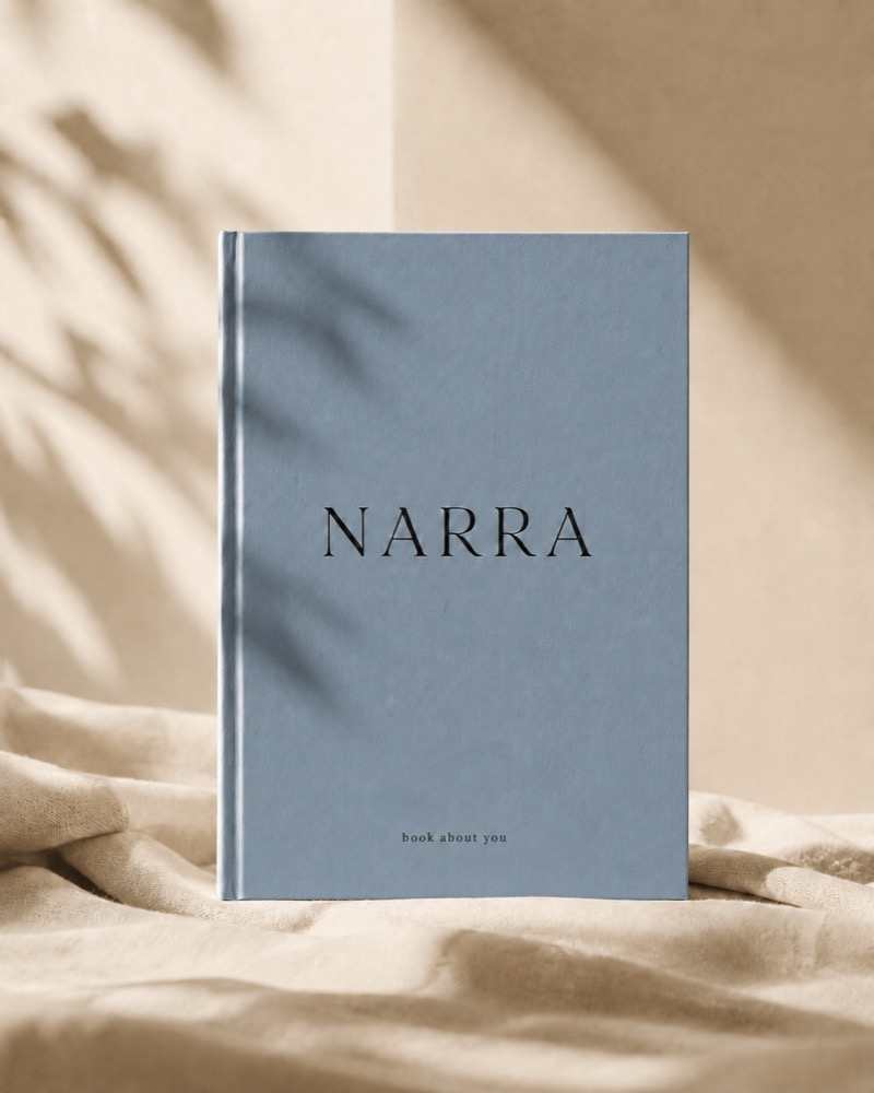 Обложка книги NARRA серии For Kids, серо-голубой оттенок