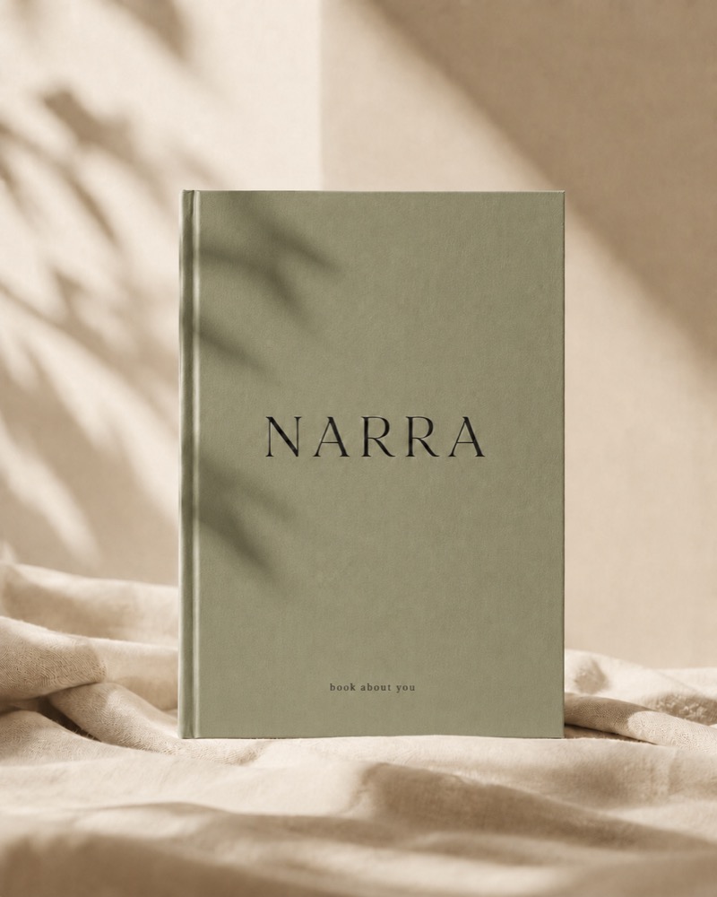 Обложка книги NARRA серии For Parents, приглушённый оливковый оттенок