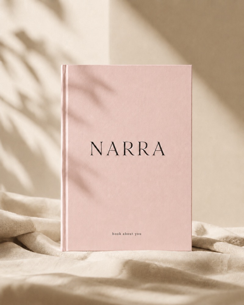 Обложка книги NARRA серии For Her, пудрово-розовый оттенок